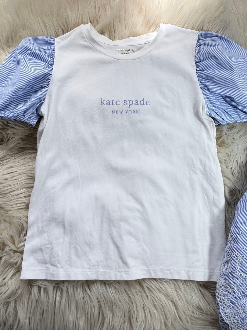 kate spade ストライプスリーブT エンブロイダリーキュロット 160
