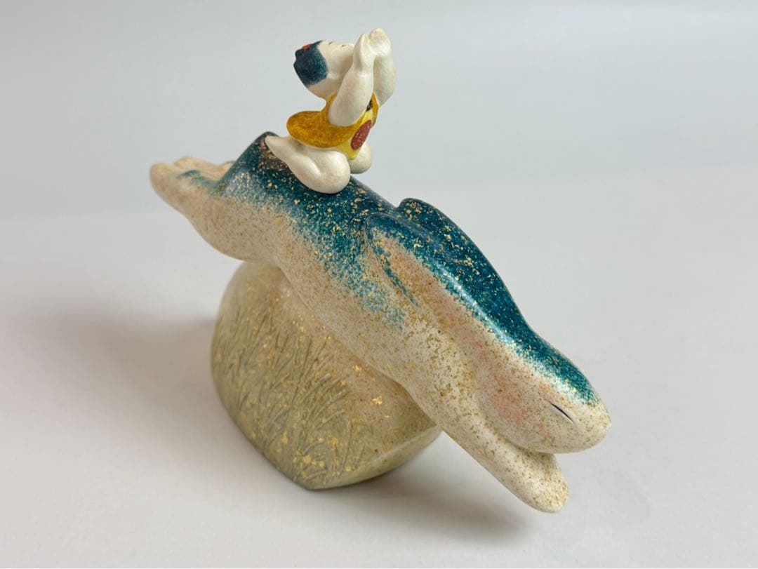 紺谷力　彩塑人形　野遊び　作歴付き