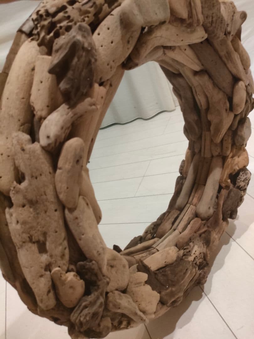 壁掛流木ミラー（バリ島作）