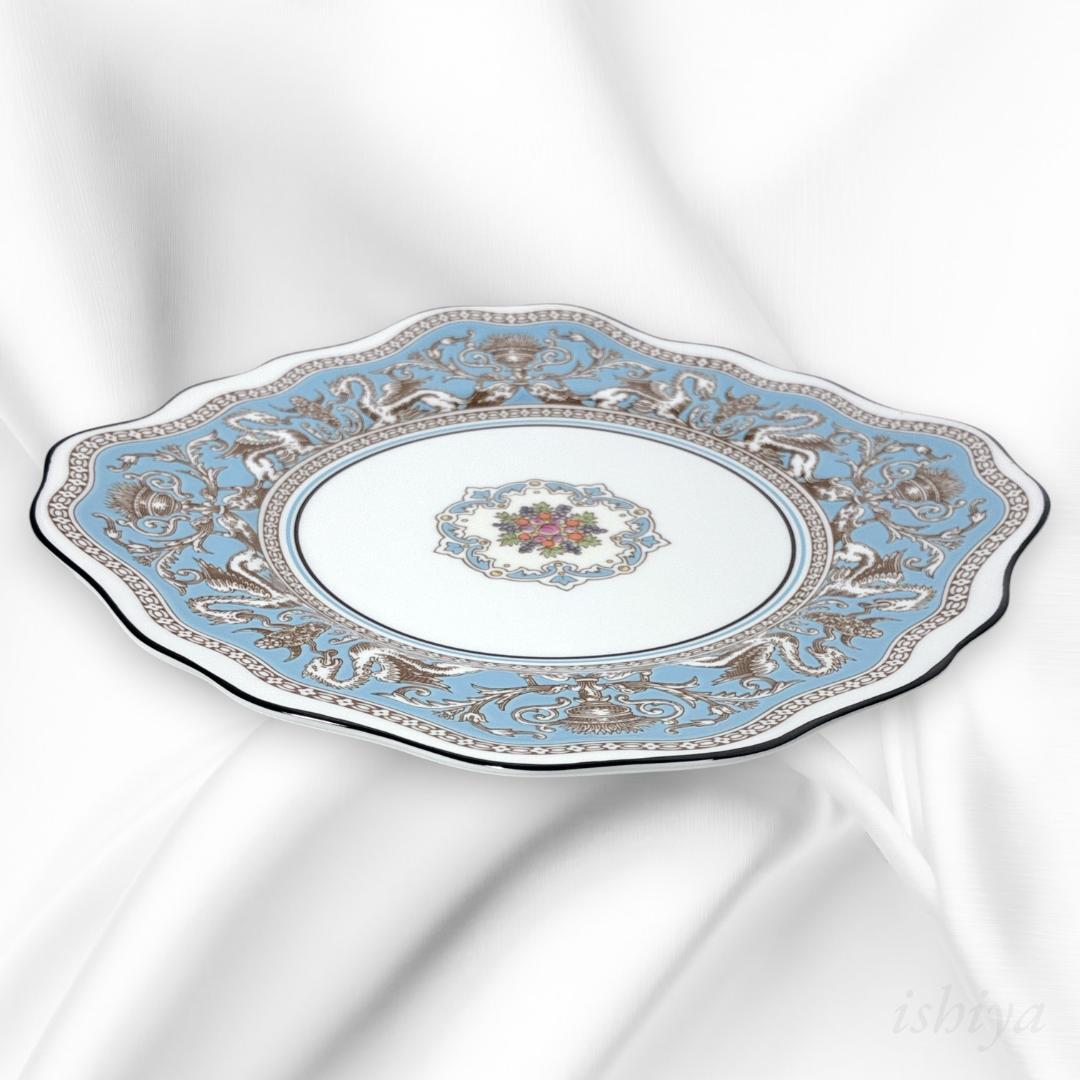 【美品・２点】 フロレンティーン ターコイズ スクエアプレート