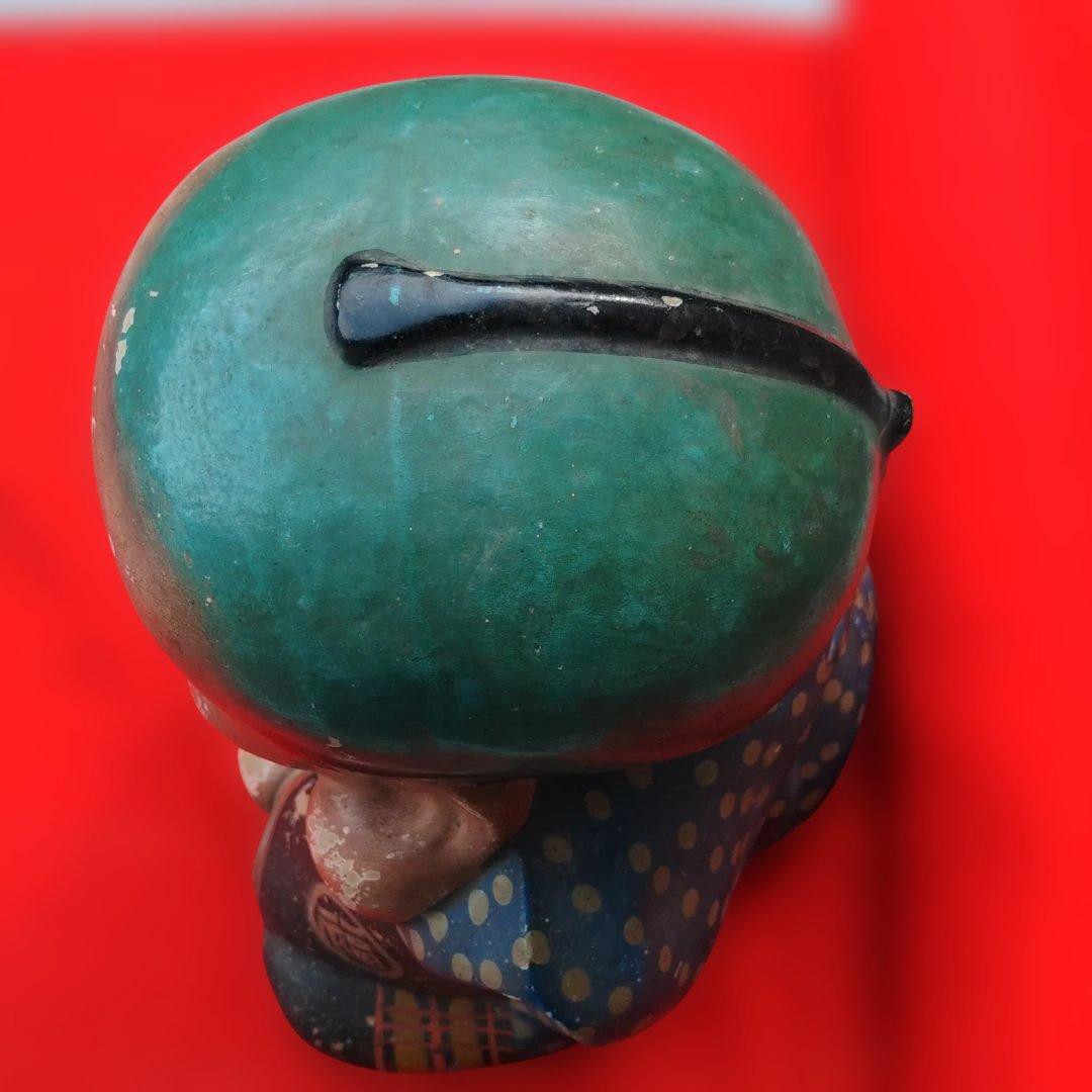 福助　土雛　古置物　商売繁盛　レトロ雑貨