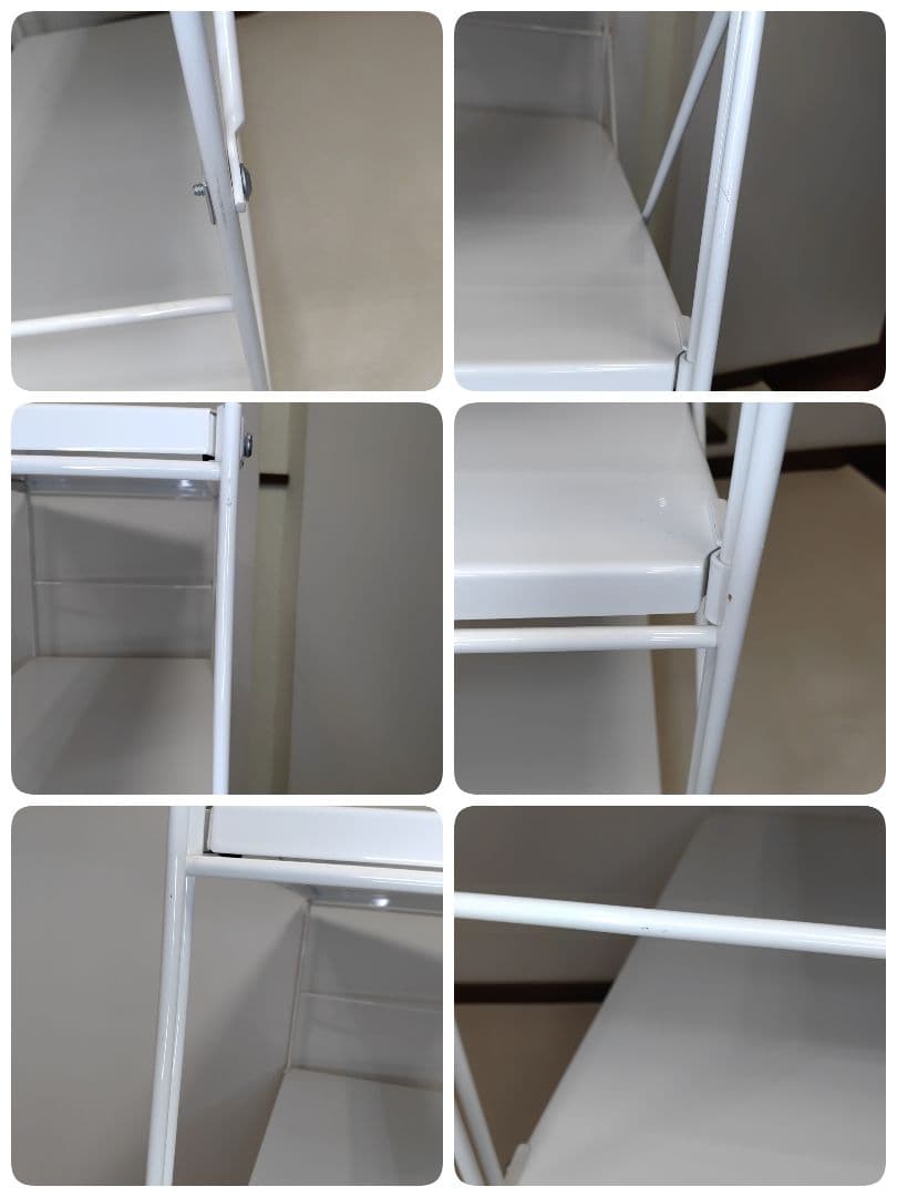 【無印良品】スチールユニットシェルフ・スチール棚セット・中 /ライトグレー(白)