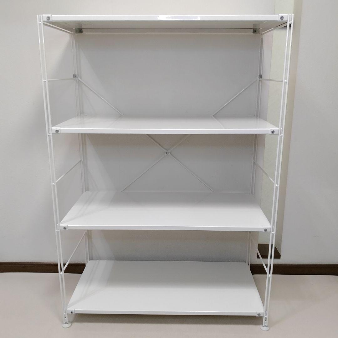 【無印良品】スチールユニットシェルフ・スチール棚セット・中 /ライトグレー(白)
