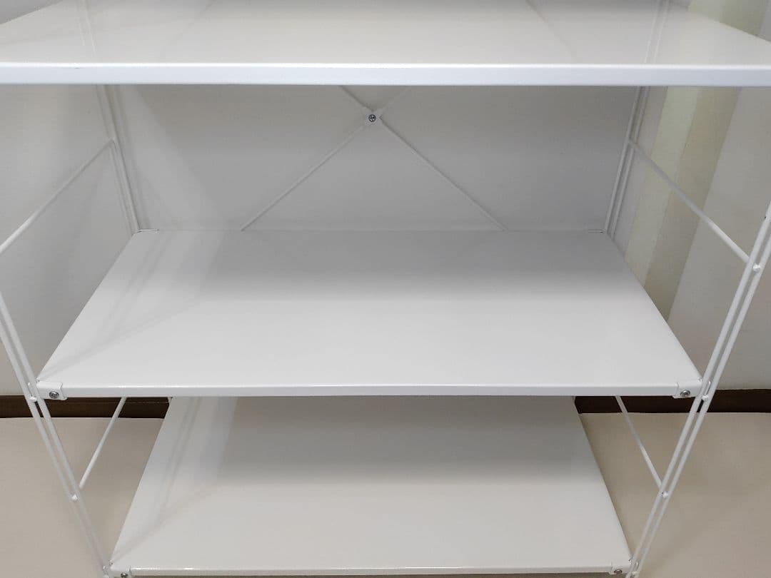 【無印良品】スチールユニットシェルフ・スチール棚セット・中 /ライトグレー(白)