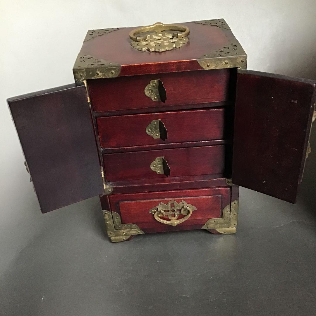 ヴィンテージ宝石箱　ジュエリーボックス　ミニ箪笥　中国骨董品