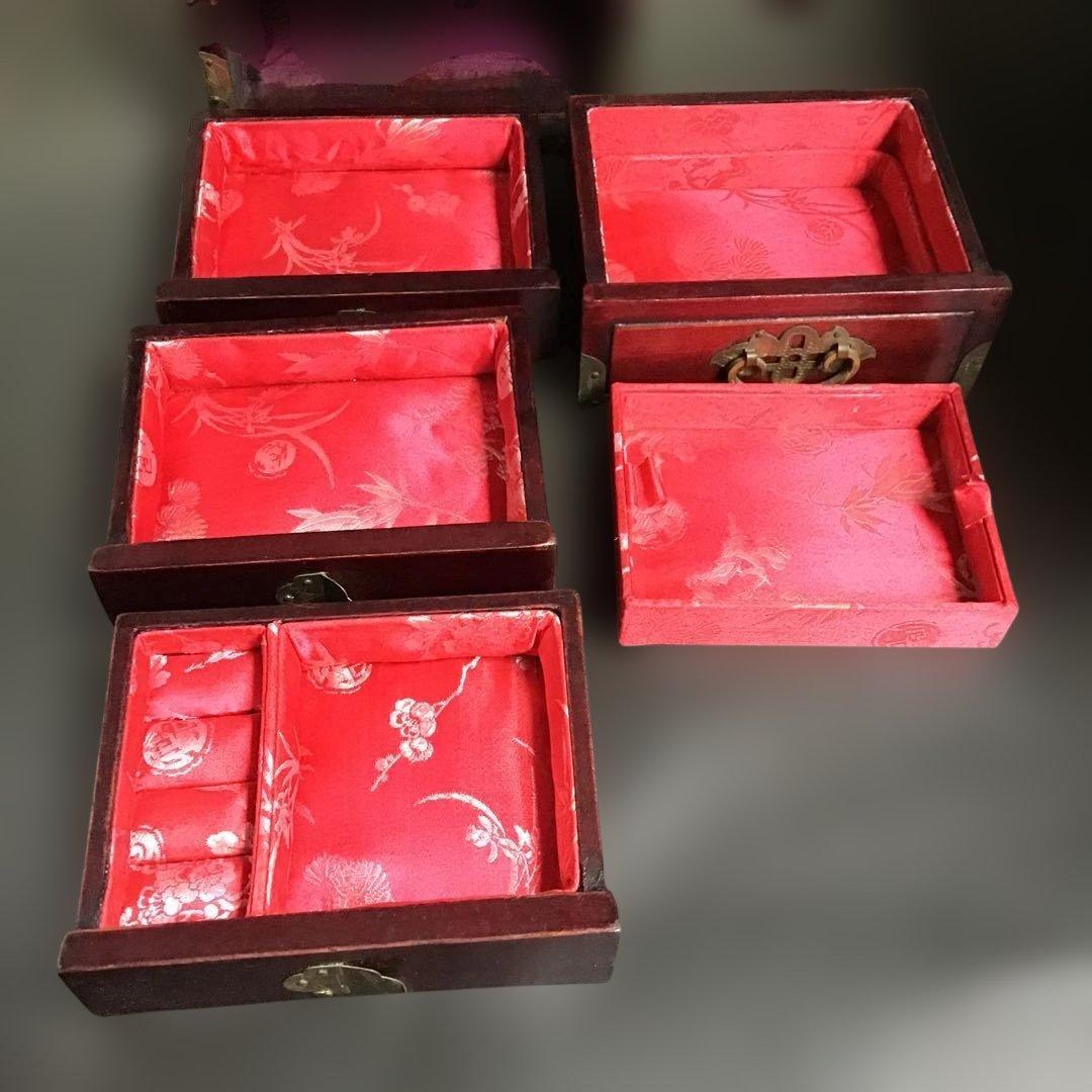 ヴィンテージ宝石箱　ジュエリーボックス　ミニ箪笥　中国骨董品