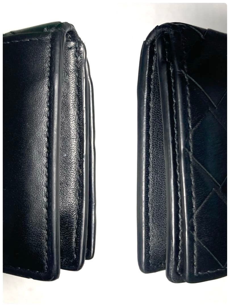 良品　ボッテガヴェネタ　イントレチャート　カードケース　名刺入れ　RFID クロ