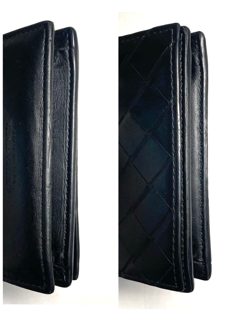 良品　ボッテガヴェネタ　イントレチャート　カードケース　名刺入れ　RFID クロ