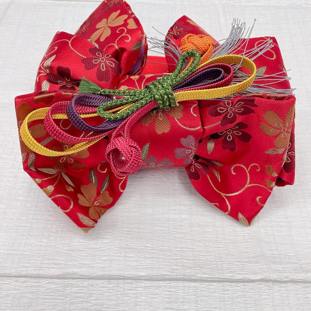 Ｙ★3429★ 女の子 七五三 飾り帯 はこせこセット 女児 帯 巾着袋
