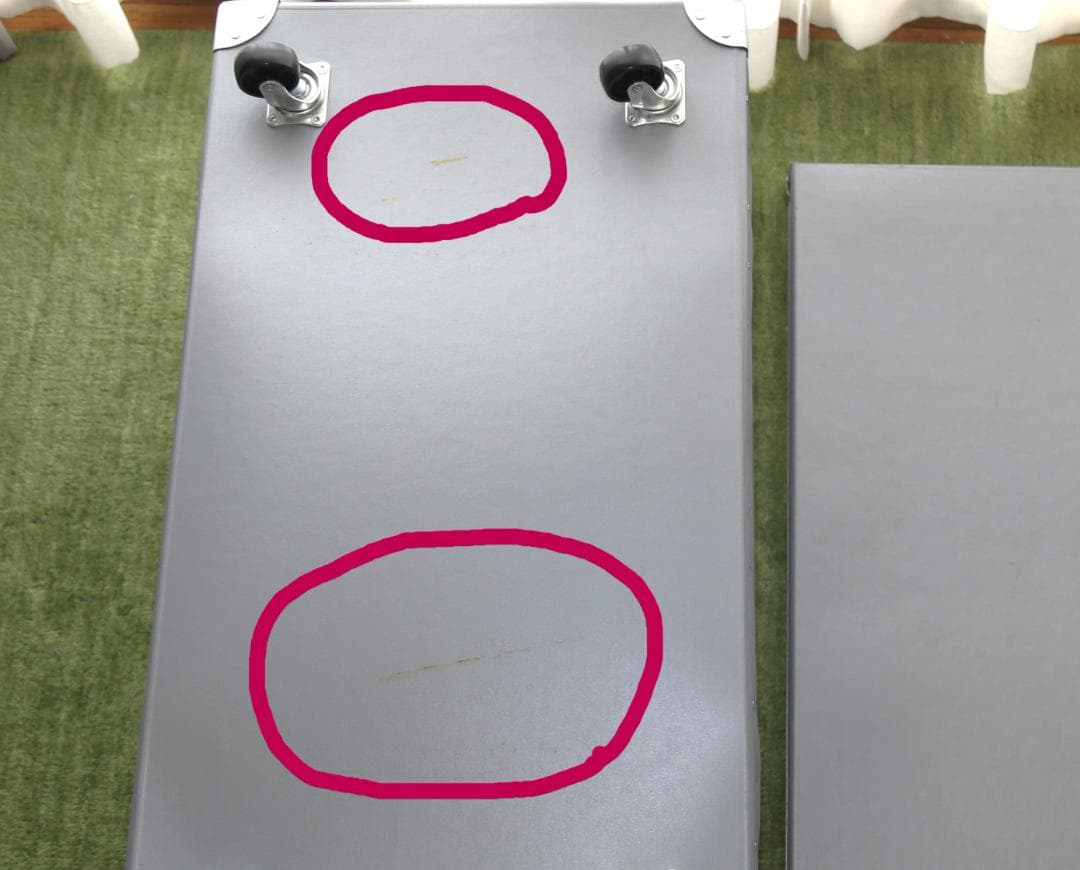 【中古】フタ・キャスター付き　収納ケース　幅84×奥46×高36　①