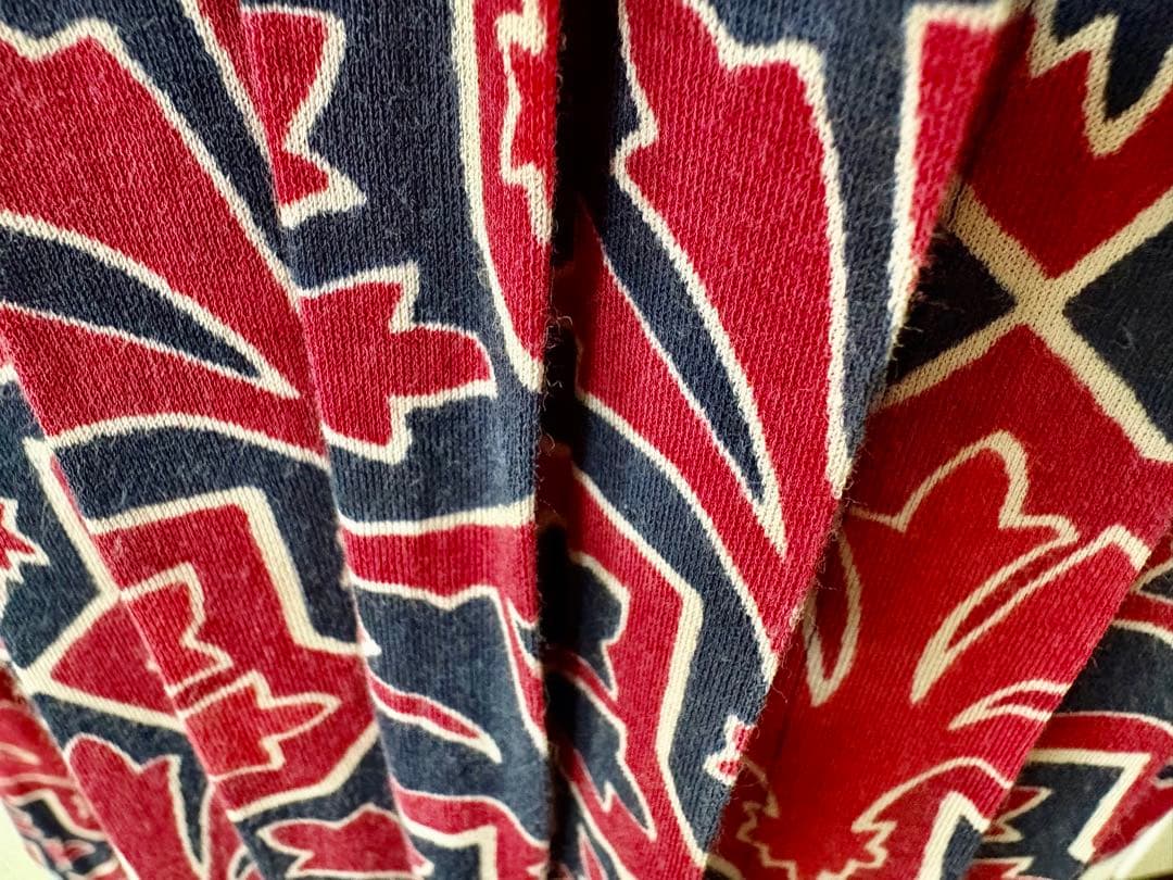 ❤️TORY BURCH シルク混　憲章付き　ロゴボタン　総柄　XS