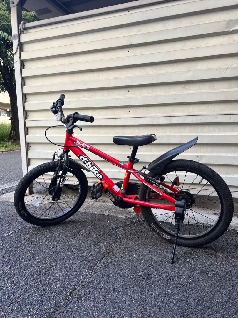 d'bike キッズバイク 赤 スタンド付き