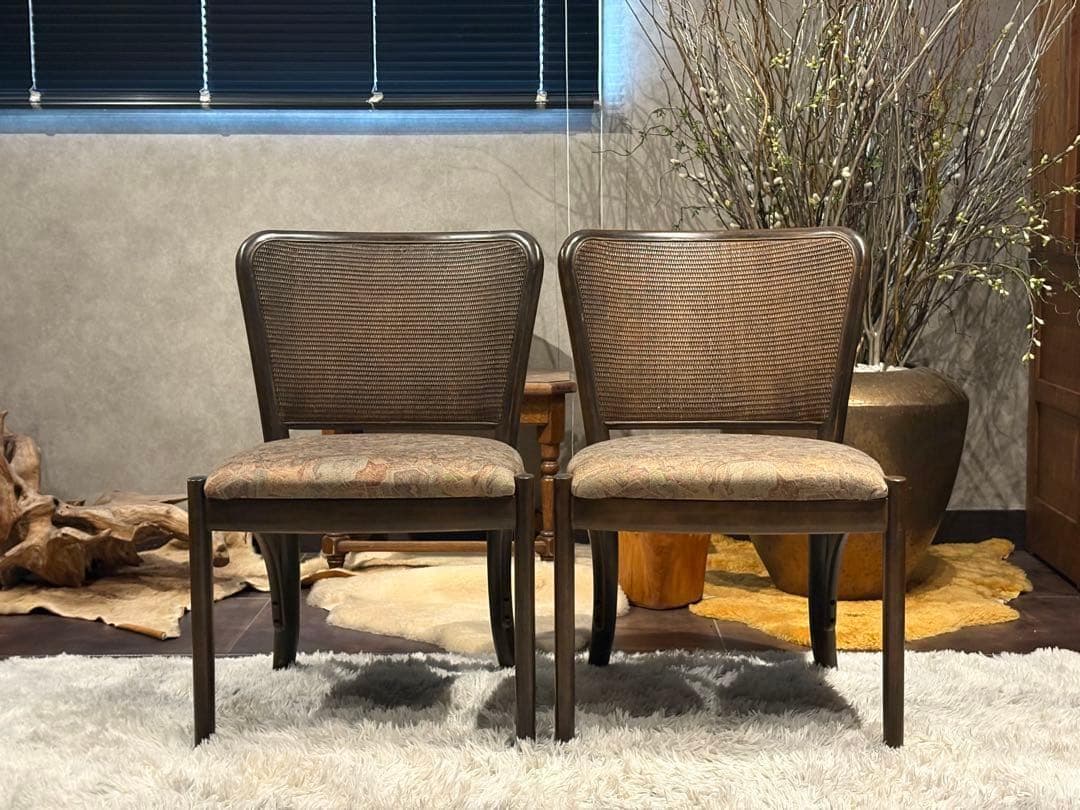 karimoku カリモク　ダイニングチェア　リビングチェア　ラタン IYG