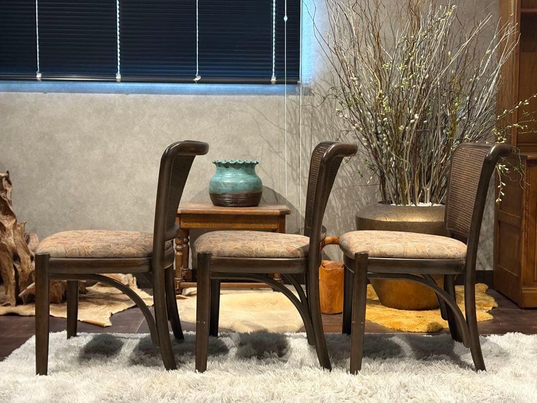 karimoku カリモク　ダイニングチェア　リビングチェア　ラタン IYG