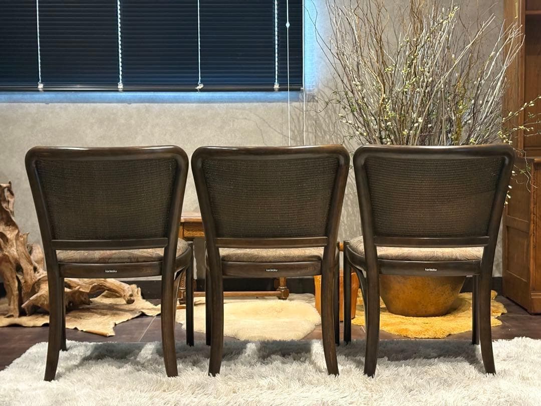 karimoku カリモク　ダイニングチェア　リビングチェア　ラタン IYG