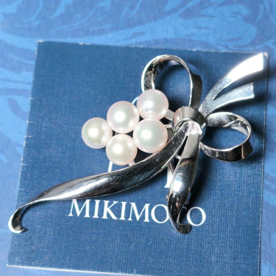 【美品 最高級】ミキモト ブローチ パール リボン 愛子様 ご着用