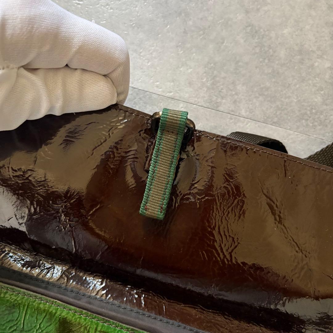 バッグ 00s miumiu archive enamel shoulder bag