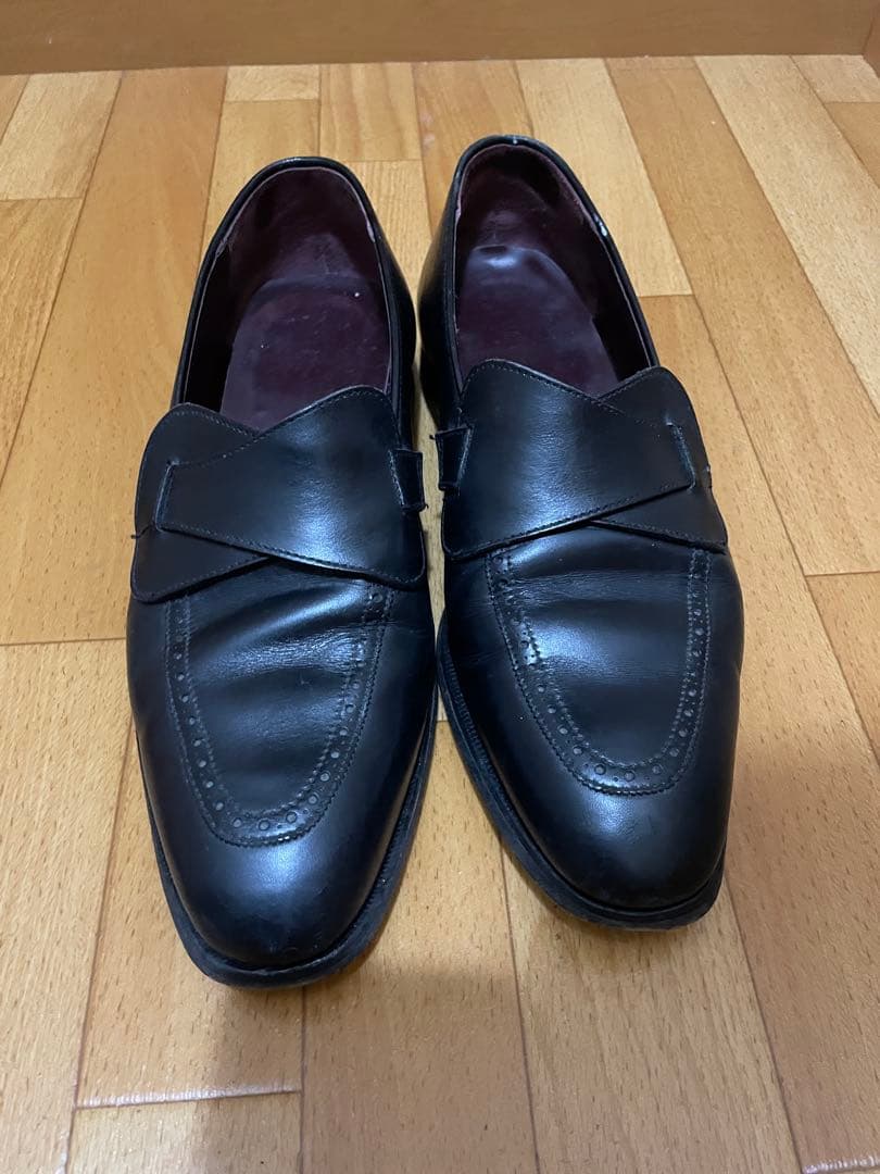 m*3様 ジョージクレバリー バタフライローファー ブラック サイズUK6E ビ