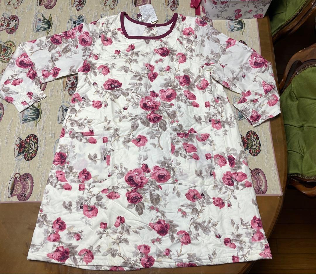 レア未使用 ローラアシュレイ ロージズ ワンピース エプロン リボン