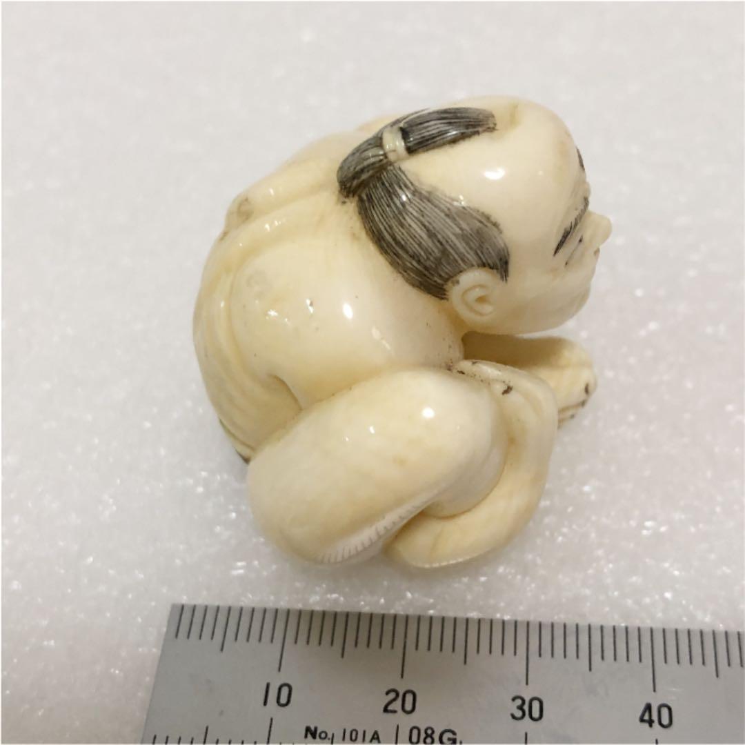 天然素材　彫刻　柔術　根付　置物