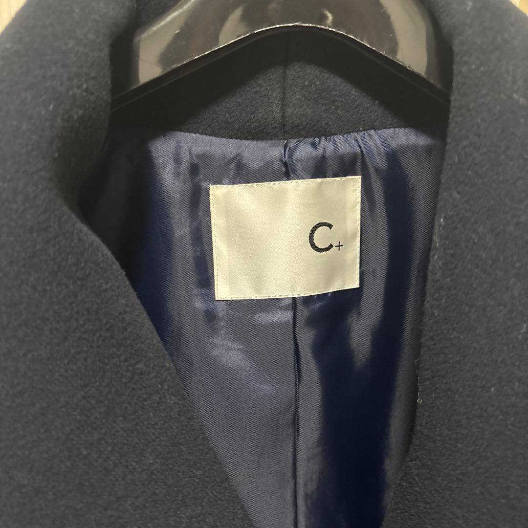 C+ ネイビー ウール ピーコート
