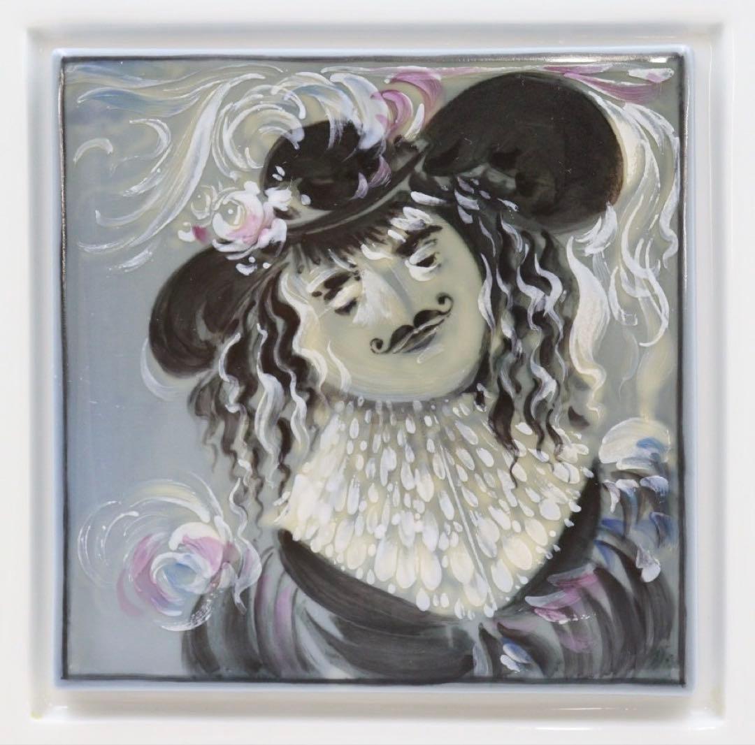 マイセン　MEISSEN 人物図　プラーク　陶板画　壁掛け