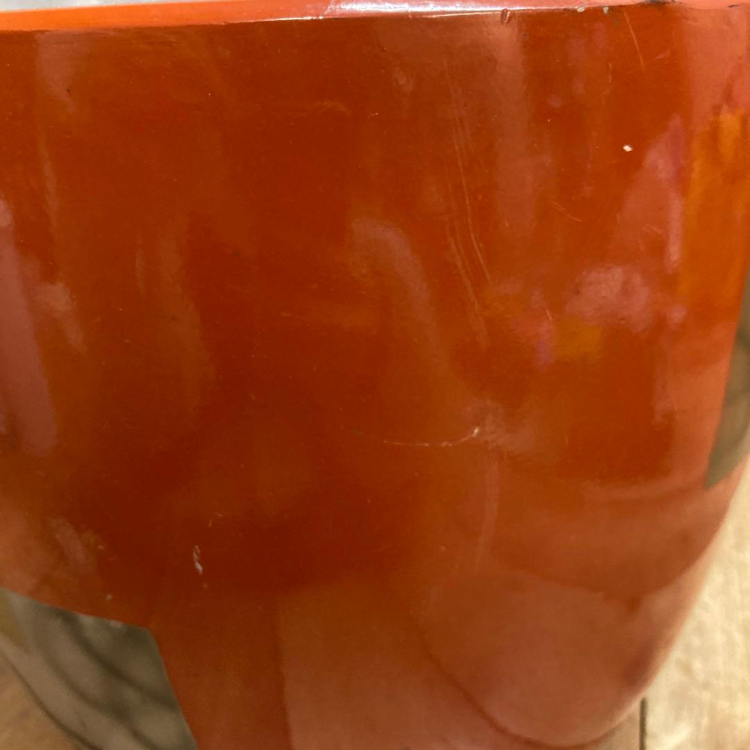 D-5 アンティーク 朱塗り 火鉢 手あぶり 鉢カバー 昭和レトロ 骨董 和モダ