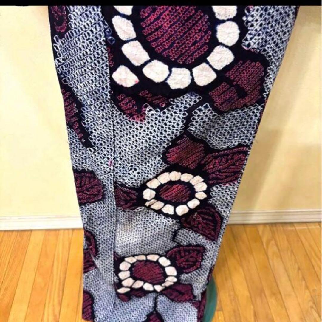 有松鳴海絞り伝統工芸❤️高級半幅帯 レース 帯締め帯留めアクセ付‼️5点セット‼️秀品