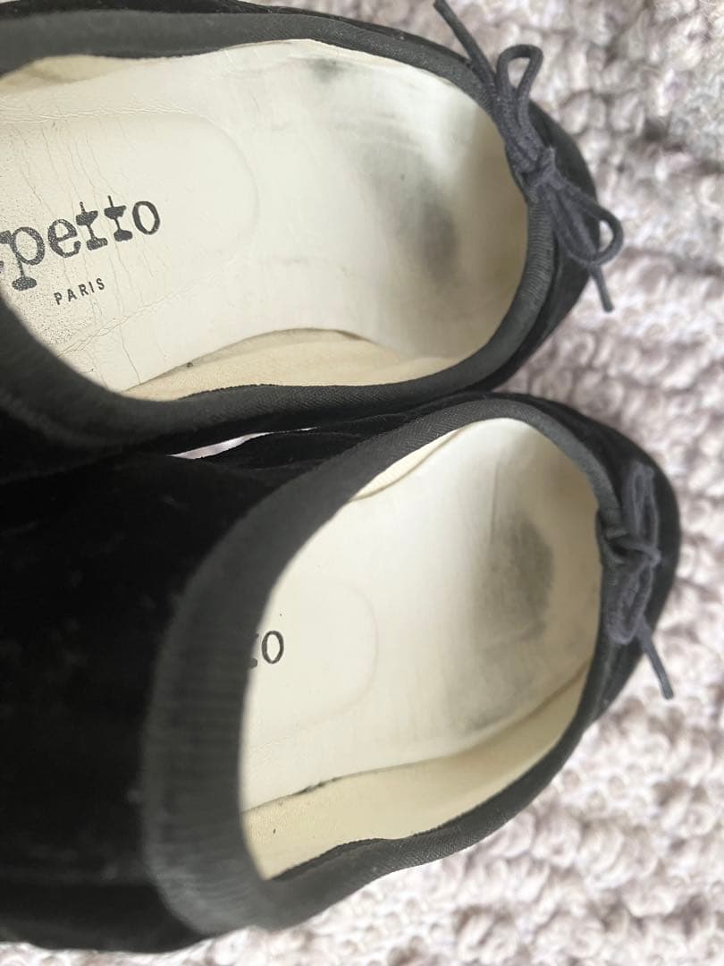 repetto レペット　マノン　39 バレエシューズ　ベロア　ベルベット　黒