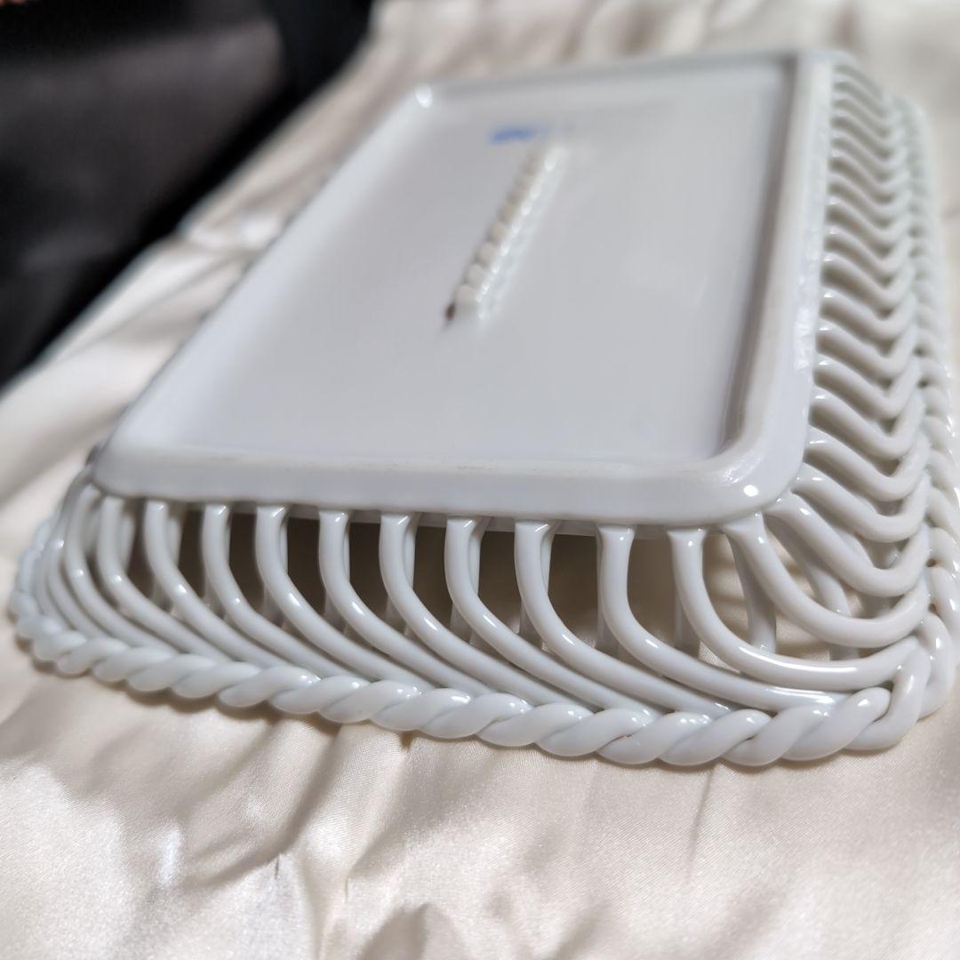 【綺麗♪】　HEREND ヘレンド 透かし編み ヌードルワーク トレイ