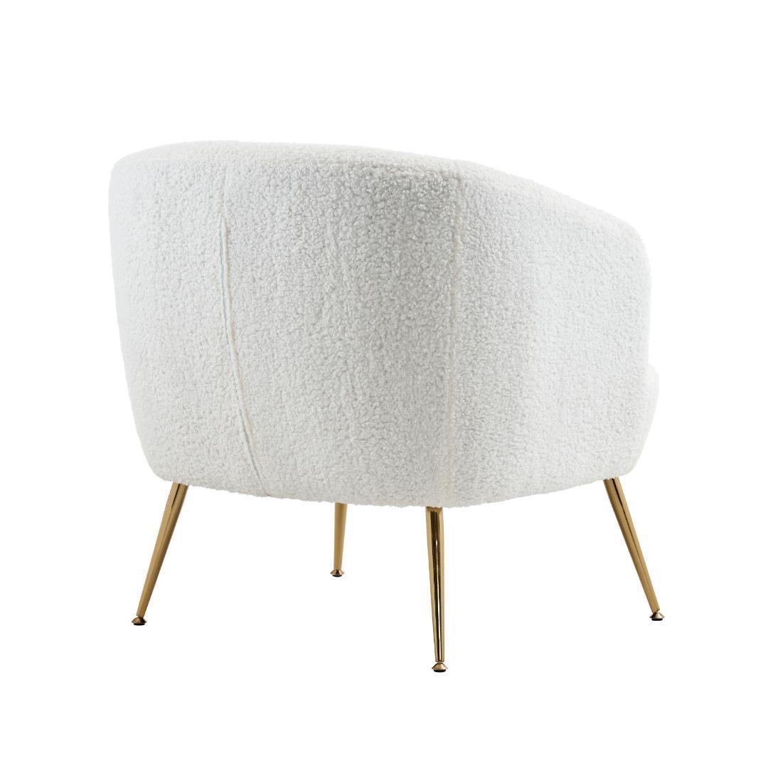 【ホワイト】ソファ チェア 一人掛けソファ リビングチェア ふんわり 柔らかい