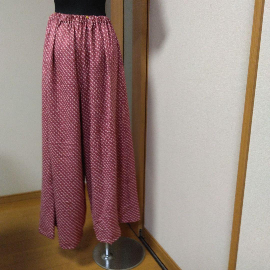 絞り着物ピンク模様