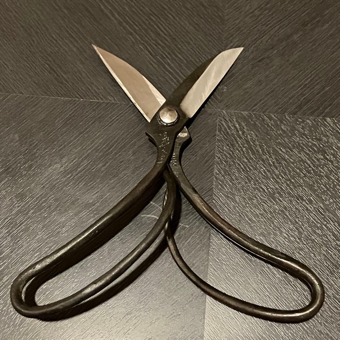 安広　全鋼　植木鋏　蕨手