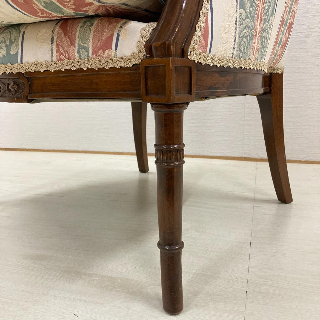 アンティーク調　クラシック　1人掛けソファ　アームチェア　椅子