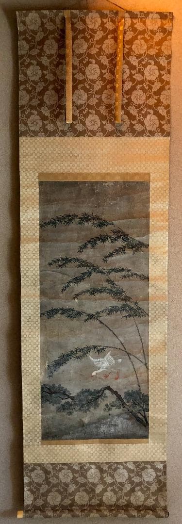 仙堺圖　古法眼筆　弐幅對　古法眼　掛軸　骨董品　アンティーク