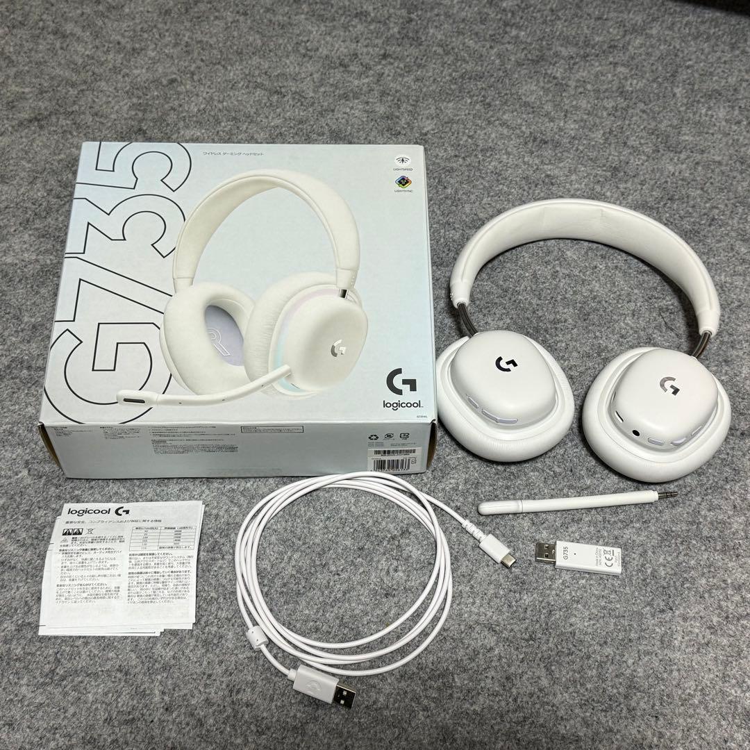 【美品】Logicool G735 ゲーミングヘッドセット ホワイト