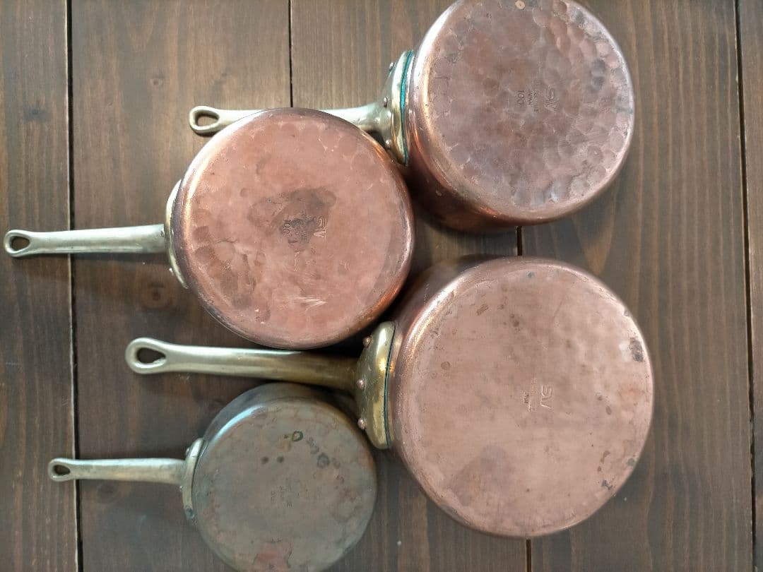 COPPER WARE 銅鍋　4個セット　120.100.100.80