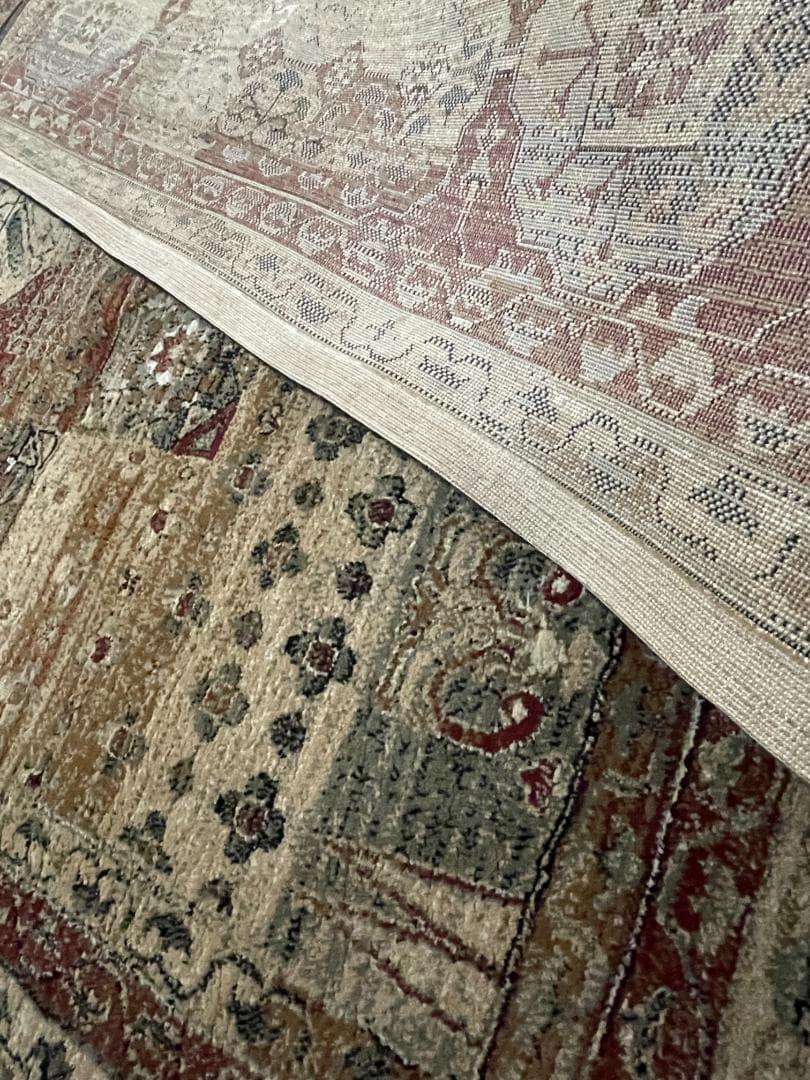 【定価88000円美品】高密度ウィルトン織り高級ペルシャ柄絨毯肉厚ヴィンテージ風