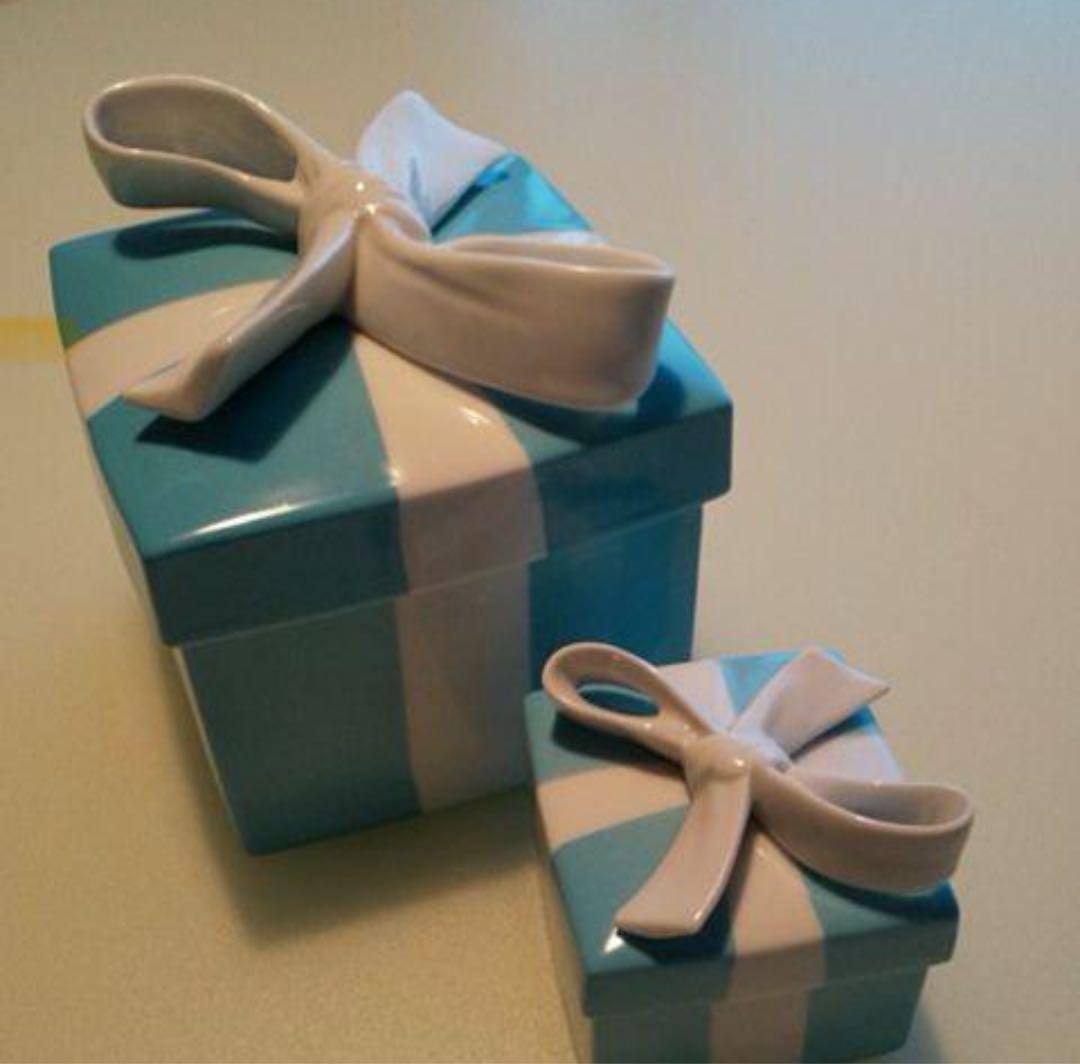 美品・レア品　ティファニーブルーボックス小物入れ　大小セット