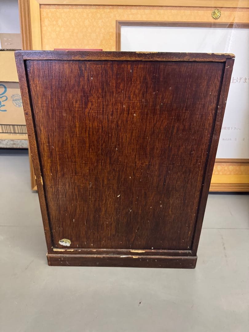 希少　岡山特産　烏城彫　小引き出し　小物入れ　小箪笥　5段　レトロ　当時物