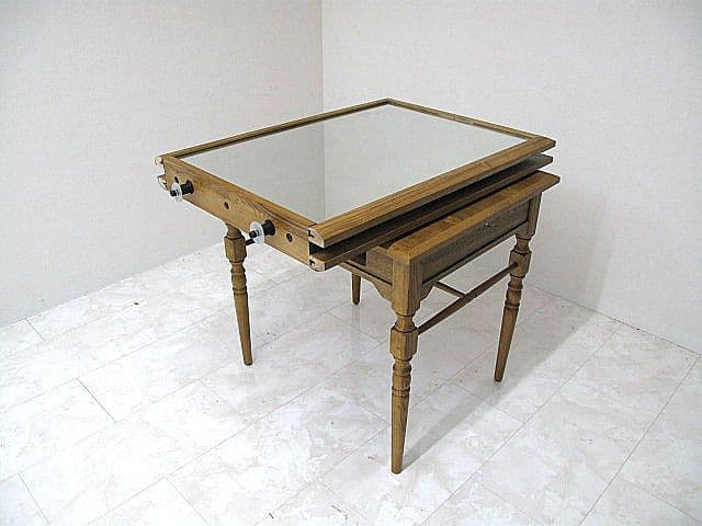 ビューティガレージ天然木製両面ドレッサー「LOUISII/ルイII」サロンミラー