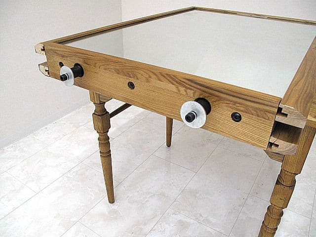 ビューティガレージ天然木製両面ドレッサー「LOUISII/ルイII」サロンミラー