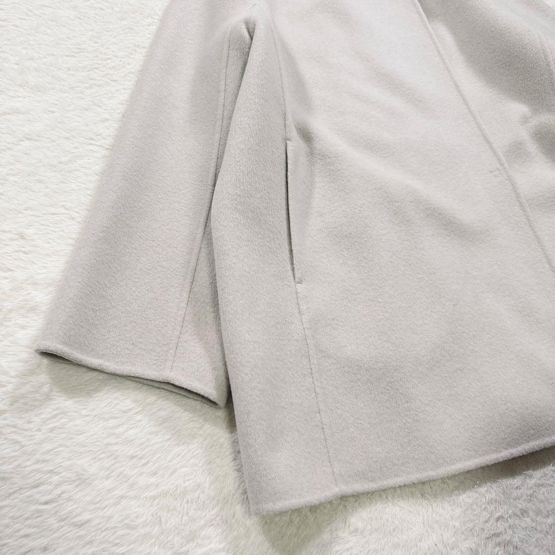 【美品】ボールジィ　プレミアムウールリバー フーデッドショートコート　薄ベージュ