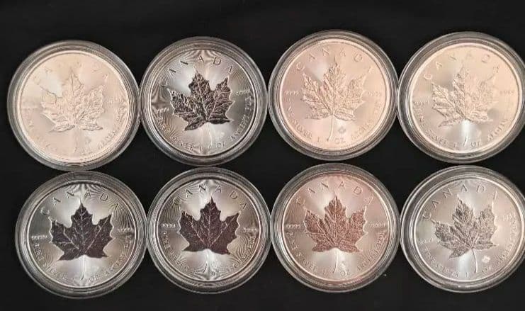 2021 1オンス カナダ メイプルリーフ銀貨 8枚セット