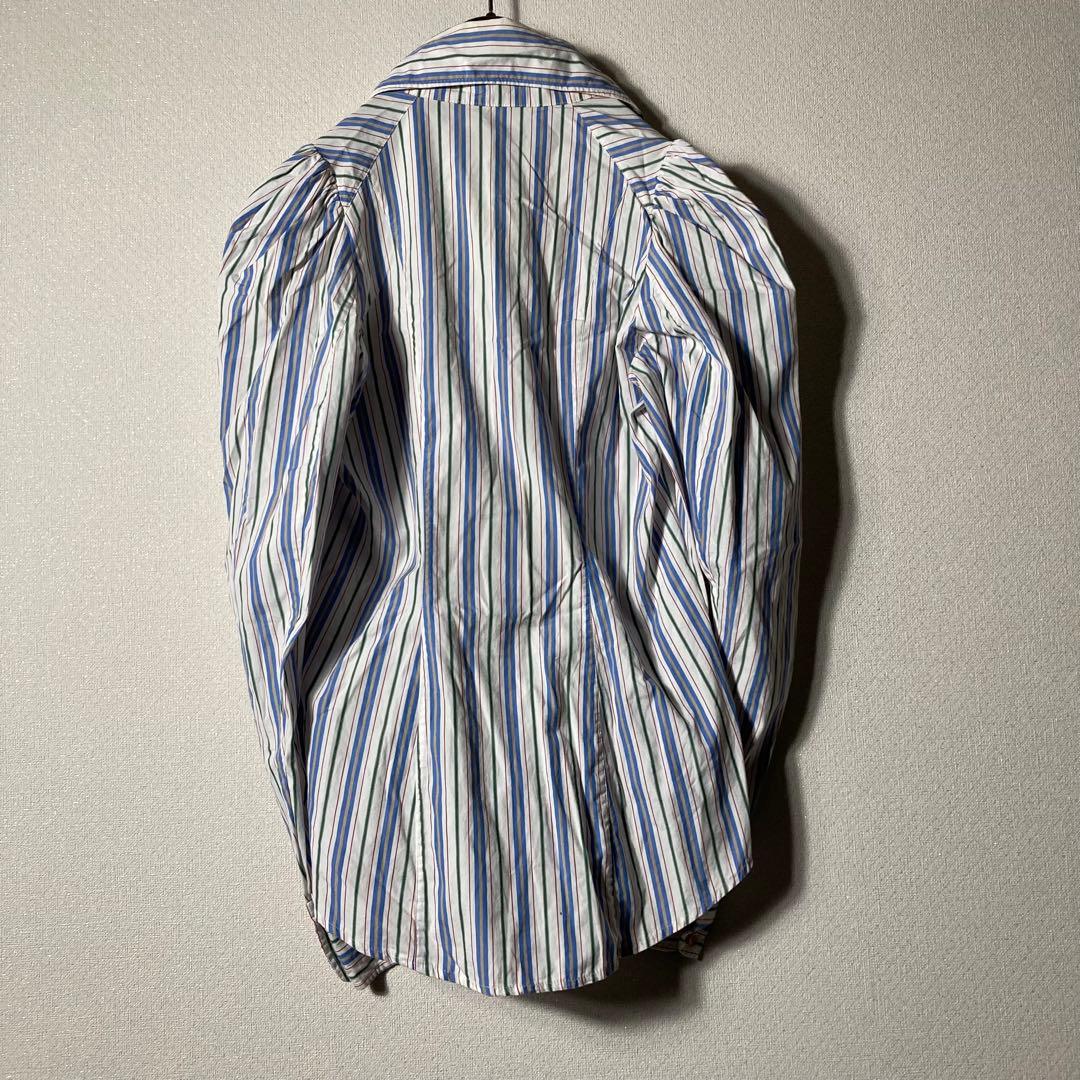 ヴィンテージ ヴィヴィアンウエストウッド ボリューム袖シャツ ストライプ オーブ