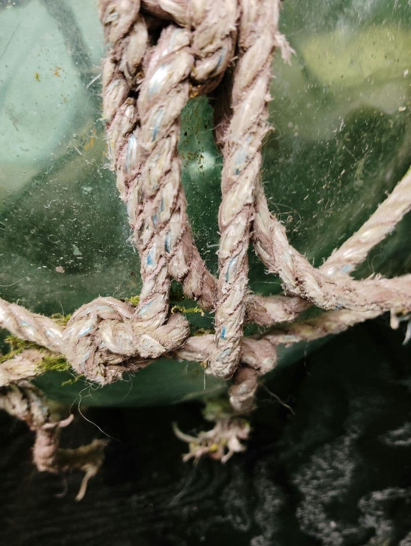 昭和　定置網　ガラス玉の浮き　直径約31センチ