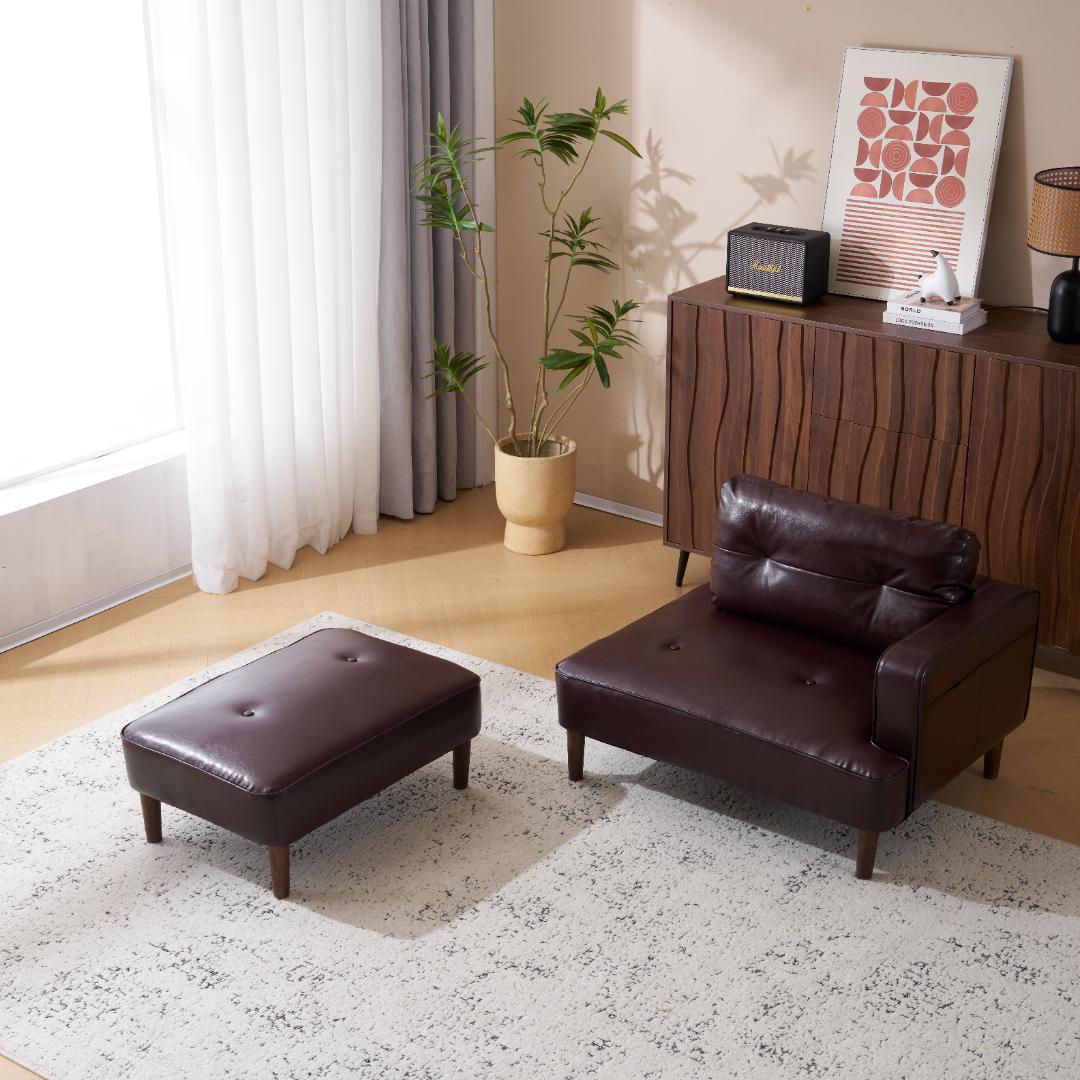 超人気！2-3人掛 Ｌ字 けソファー 自由レイアウト左右に使える Brown