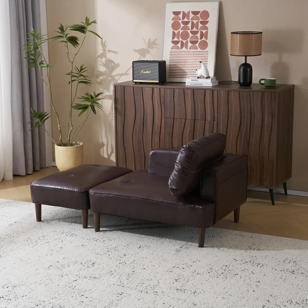 超人気！2-3人掛 Ｌ字 けソファー 自由レイアウト左右に使える Brown