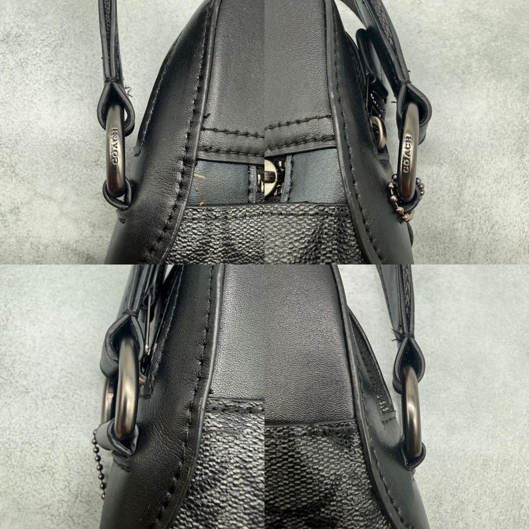 【良品】COACH コーチ ショルダーバッグ PVC クロスボディ ブラック