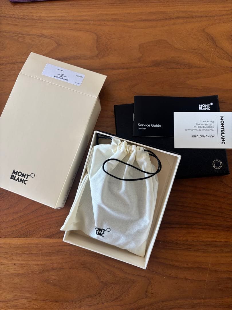 MONT BLANC ブラック レザー 名刺入れ　カードケース「mimi」